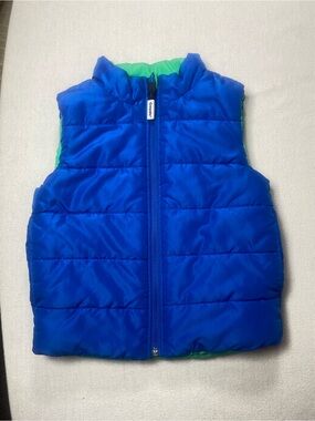 Crayola Reversible Blue Geen Puffer Jacket size 4T
